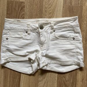White denim shorts
